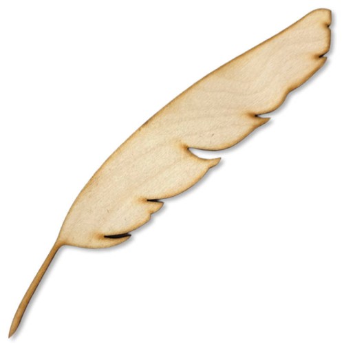 Drewniane piórko - dekor ozdobny nr 3 #1
