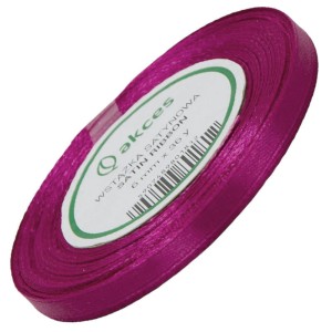 Wstążka satynowa Akces fuksja 6 mm, 32 m kolor 88 #1