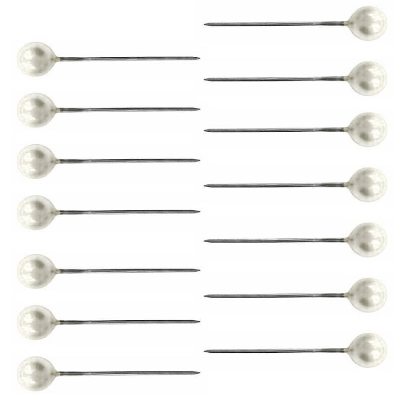 Szpilki dekoracyjne perełka 22mm - 100 sztuk Perłowe #1