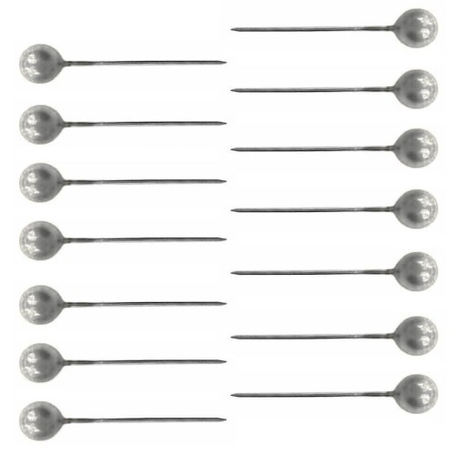 Szpilki dekoracyjne perełka 22mm - 100 sztuk Srebrne #1