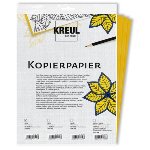 Żółty papier kopiujący na tkaniny - kalka A3 #1