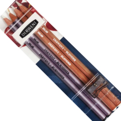 Zestaw narzędzi do rysunku Derwent - kredka, blender, gumka, temperówka #2