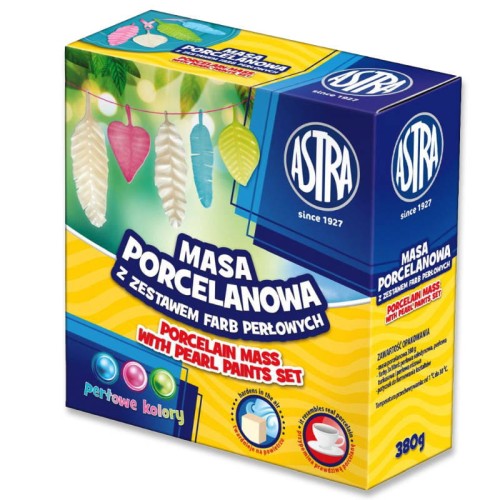 Glina samoutwardzalna biała - Masa 380g + 3 farby #1