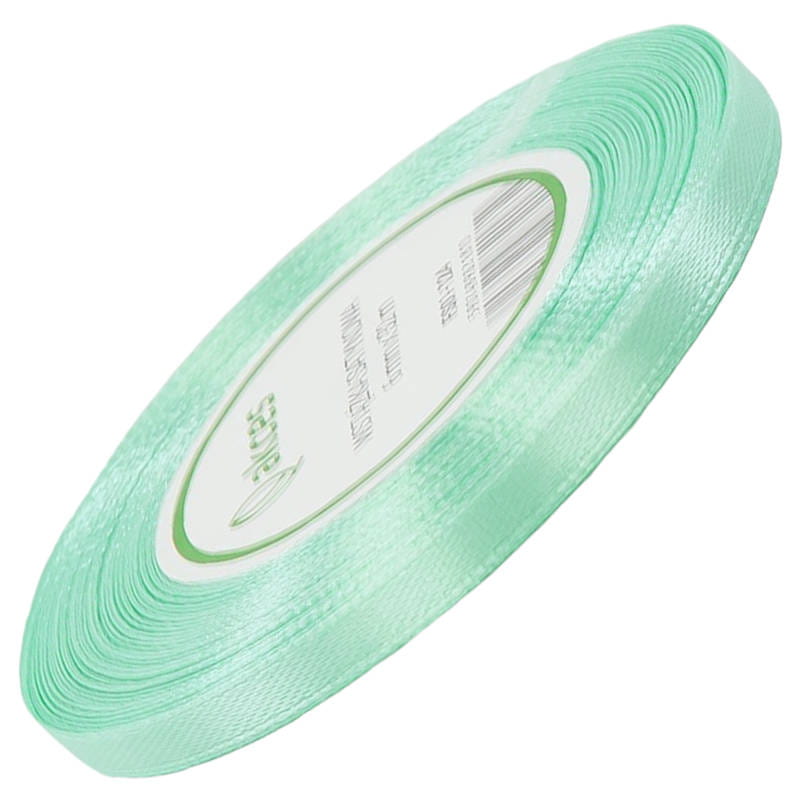 Wstążka satynowa seledynowa 6mm - 32mb #1