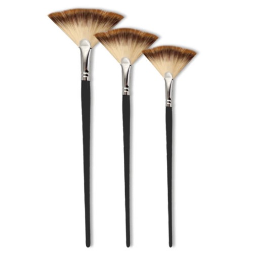 Zestaw pędzli syntetycznych wachlarz Renesans - 3 sztuki (nr 4,8,12) #1