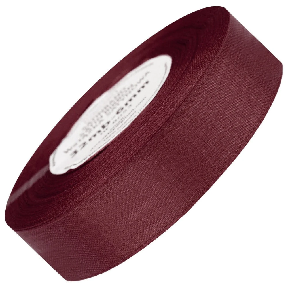 Wstążka satynowa bordowa 25mm - 32mb #1