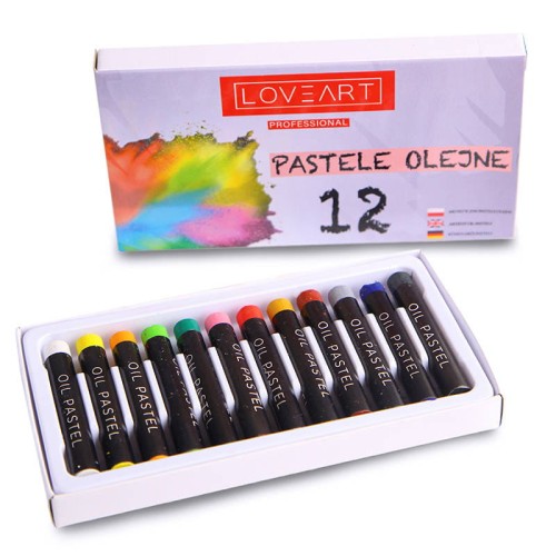 Pastele olejne LOVEART 12 kolorów - do rysunku i malowania #1