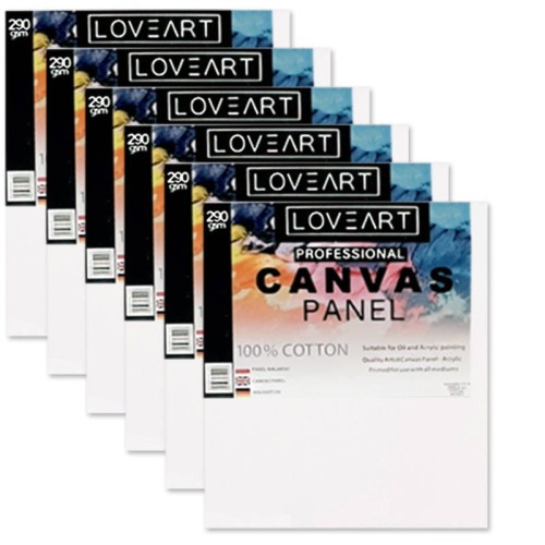 Panel malarski 6 sztuk płótna 18x24cm Loveart #1