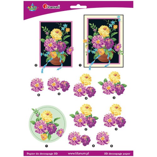 Papier z elementami do tworzenia dekoracji 3D - format A4 #1