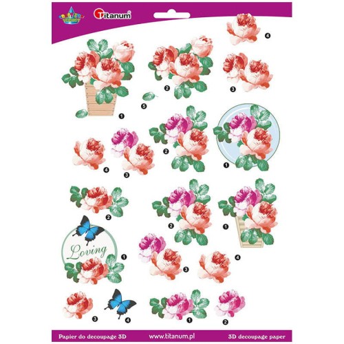 Papier z elementami do tworzenia dekoracji 3D - format A4 #1