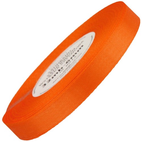 Wstążka satynowa ciemna pomarańcz 12mm - 32mb #1