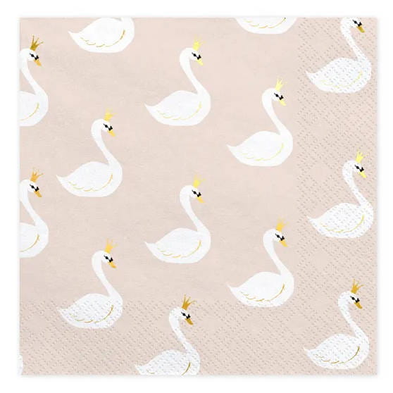Serwetka 33x33cm - Lovely Swan #1