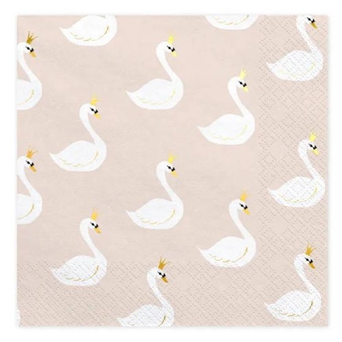 Serwetka 33x33cm - Lovely Swan #1