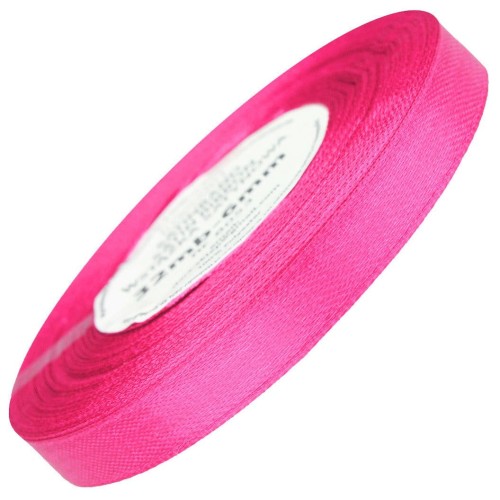 Wstążka satynowa ciemna różowa 12mm - 32mb #1