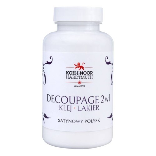 Klej i lakier decoupage 2w1 Koh-I-Noor 200ml - satynowy połysk #1