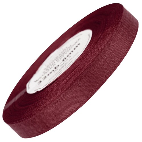 Wstążka satynowa bordowa 12mm - 32mb #1