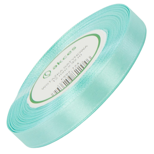 Wstążka satynowa miętowa 12mm - 32mb #1
