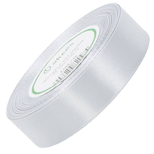 Wstążka satynowa srebrna 25mm - 32mb #1