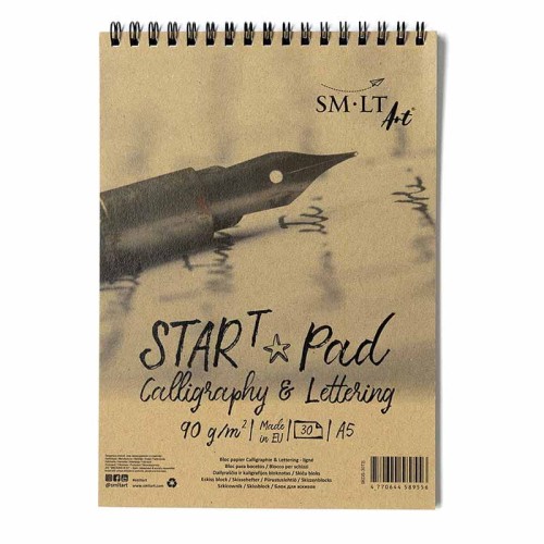 Blok na spirali A5 Calligraphy & Lettering liniuszka #1