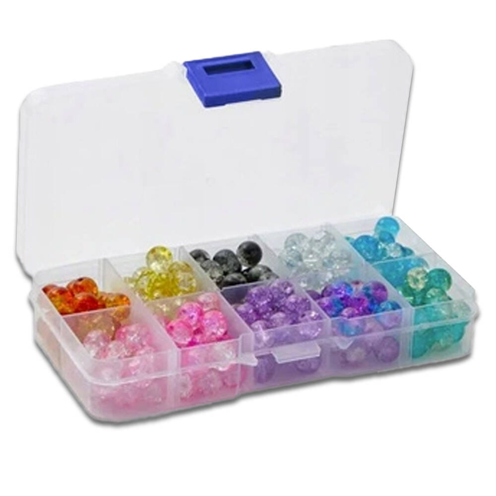 Pojemnik na koraliki, cekiny 13x6,5x2cm - pudełko plastikowe organizer #3