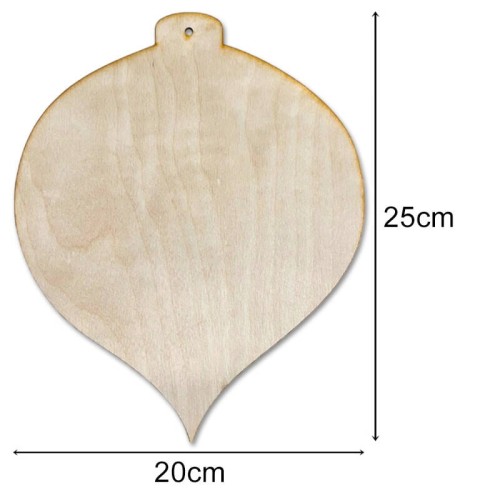 Drewniana ozdoba zawieszka duża Bombka drewniana 25cm #2