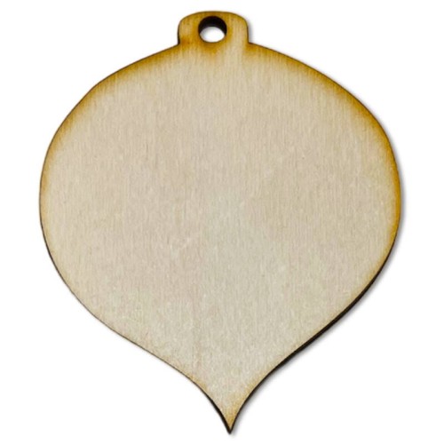 Drewniana ozdoba zawieszka bombka 7cm #1