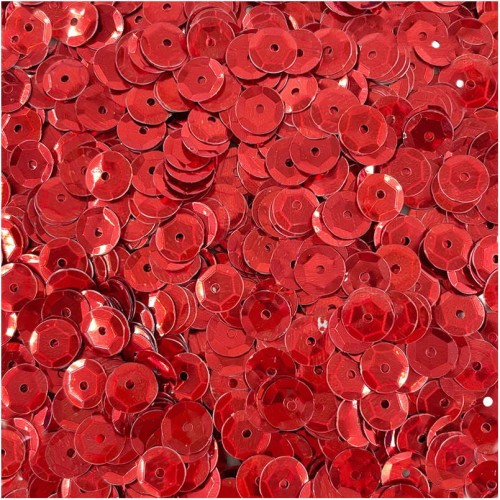 Cekiny okrągłe metaliczne 9mm 15g - Loveart - czerwone #1