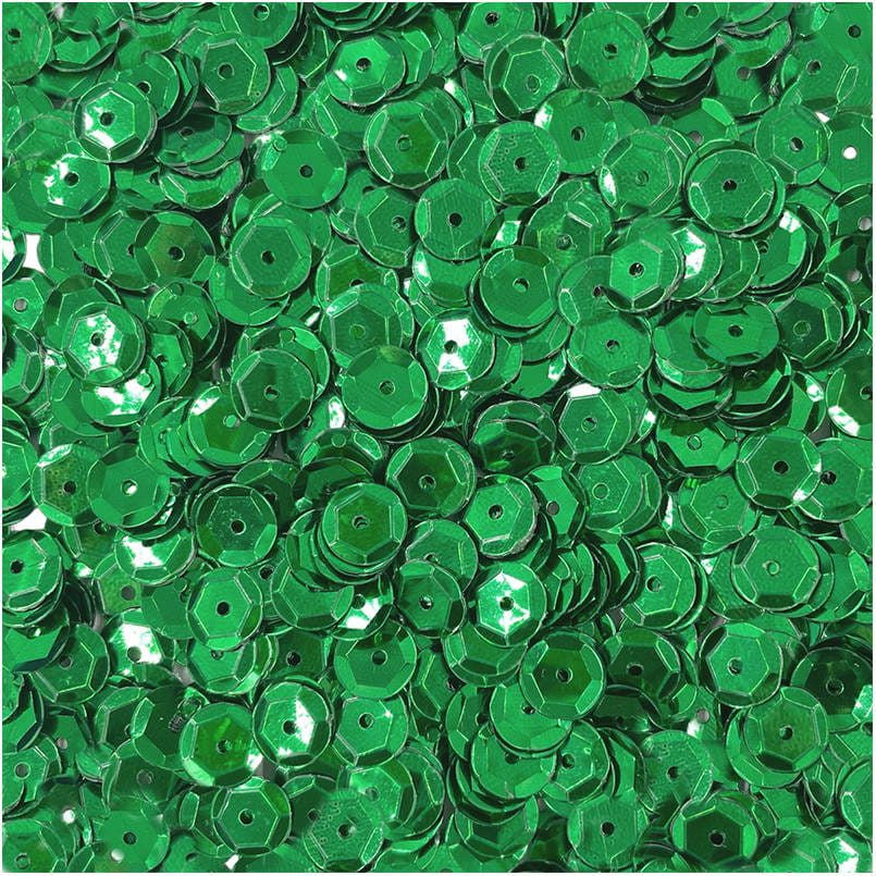 Cekiny okrągłe metaliczne 9mm 15g - Loveart - zielone #1