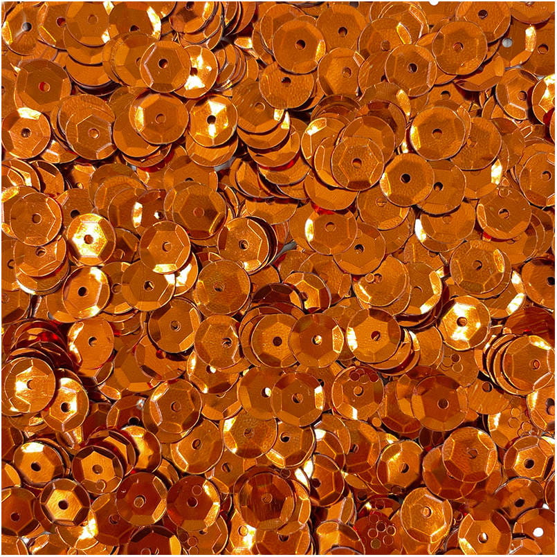 Cekiny okrągłe metaliczne 9mm 15g - Loveart - pomarańczowe #1