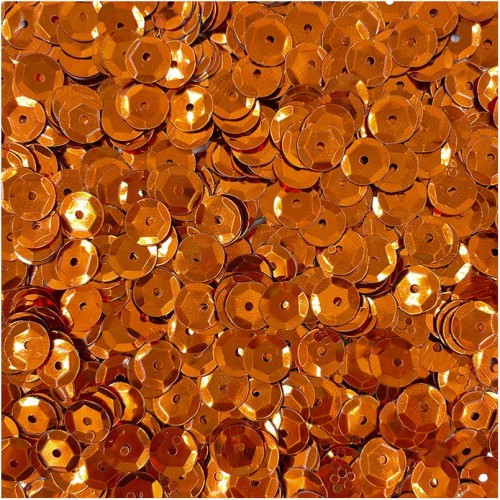 Cekiny okrągłe metaliczne 9mm 15g - Loveart - pomarańczowe #1