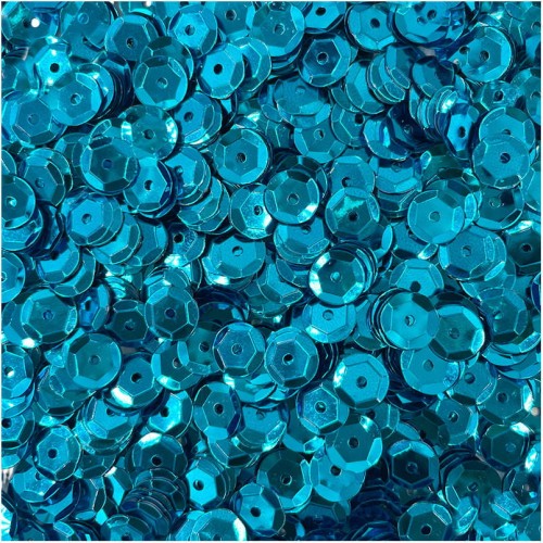 Cekiny okrągłe metaliczne 9mm 15g - Loveart - turkusowe #1
