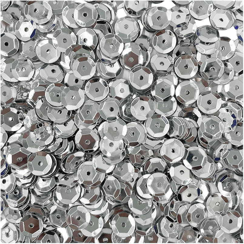 Cekiny okrągłe metaliczne 9mm 15g - Loveart - srebrne #1