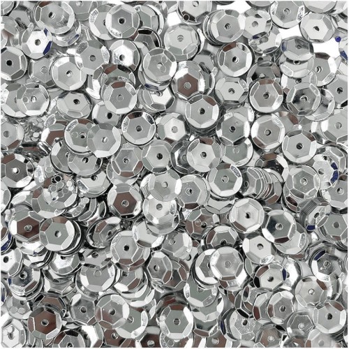 Cekiny okrągłe metaliczne 9mm 15g - Loveart - srebrne #1