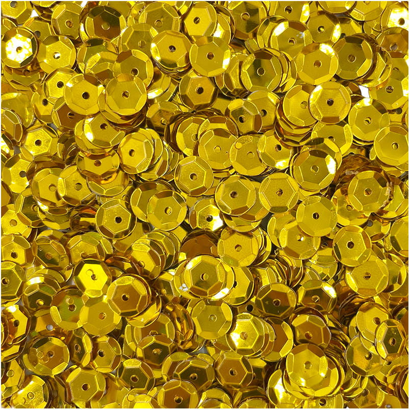 Cekiny okrągłe metaliczne 9mm 15g - Loveart - złote #1