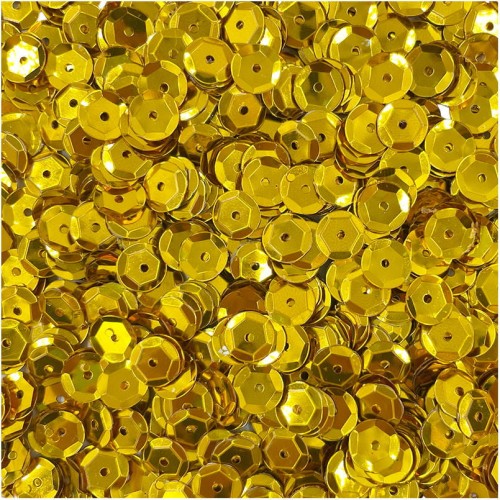 Cekiny okrągłe metaliczne 9mm 15g - Loveart - złote #1