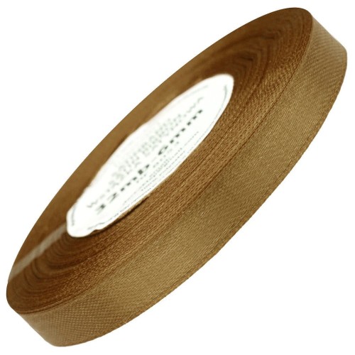 Wstążka satynowa jasno brązowa 12mm - 32mb #1