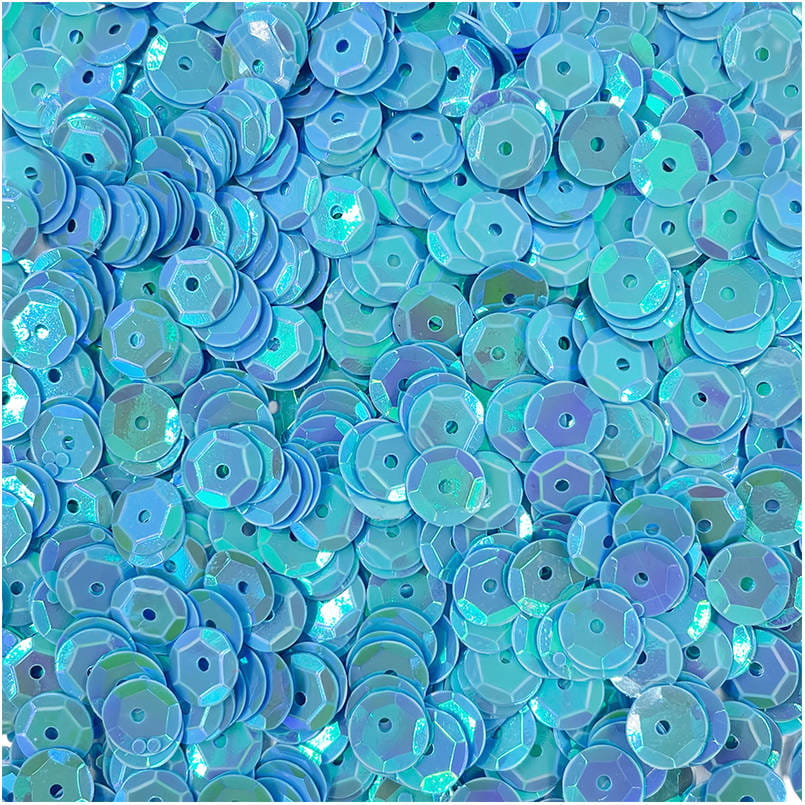 Cekiny okrągłe opalizujące 9mm 15g - Loveart - niebieskie #1