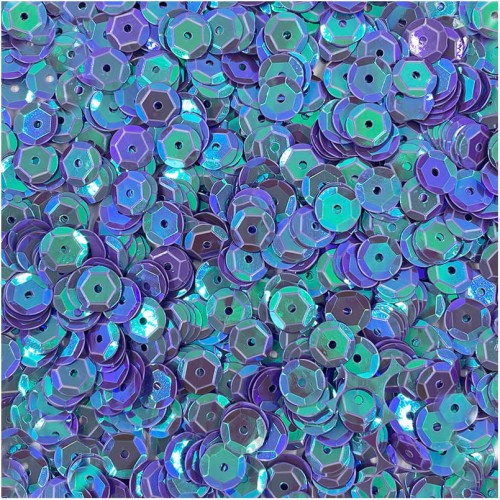 Cekiny okrągłe opalizujące 9mm 15g - Loveart - fioletowe #1