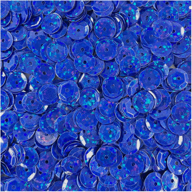 Cekiny okrągłe holograficzne 9mm 15g - Loveart - granatowe #1