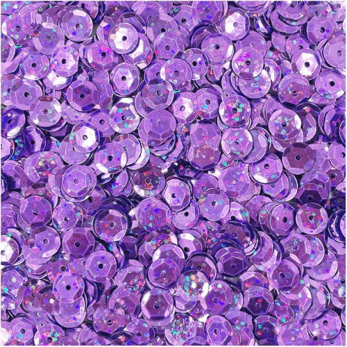 Cekiny okrągłe holograficzne 9mm 15g - Loveart - jasne fioletowe #1