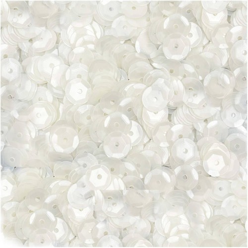 Cekiny okrągłe matowe 9mm 15g - Loveart - białe #1