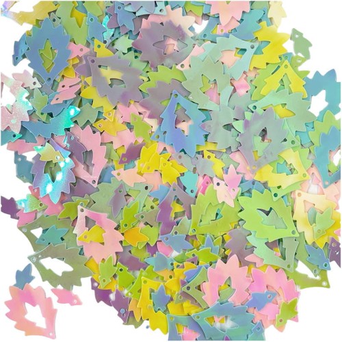 Cekiny liście16x24 mm 15g - Loveart - pastelowe #1