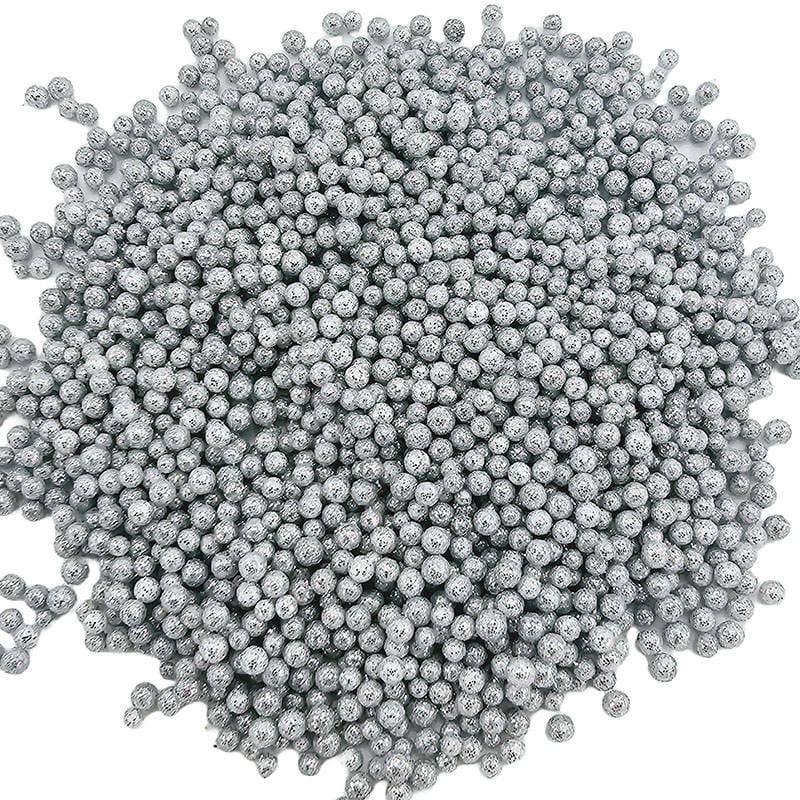 Kulki styropianowe brokatowe 2-3mm 10g - srebrne #1