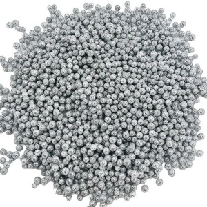 Kulki styropianowe brokatowe 2-3mm 10g - srebrne #1