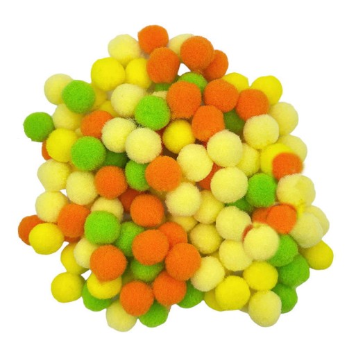 Pompony poliestrowe 10mm 120 szt - Loveart - mix soczysty #1