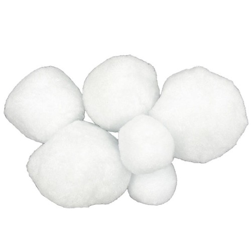 Pompony białe mix rozmiarów - Loveart  #1