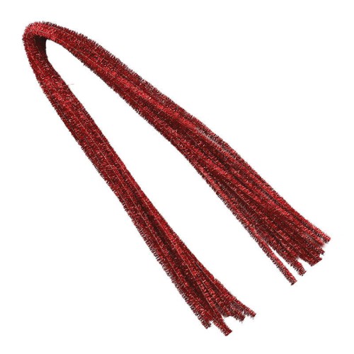 Druciki kreatywne metalizowane 60cm 10szt. - Loveart - czerwone #1