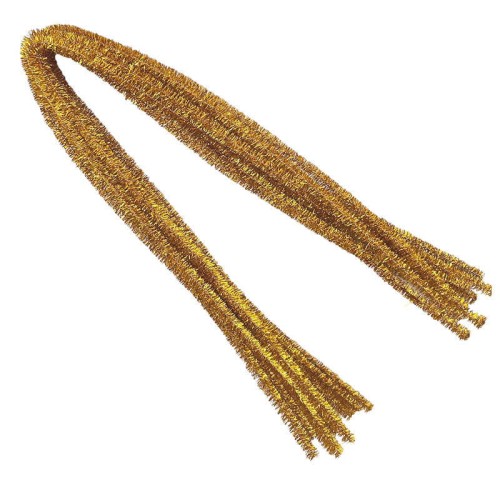 Druciki kreatywne metalizowane 60cm 10szt. - Loveart - złote #1