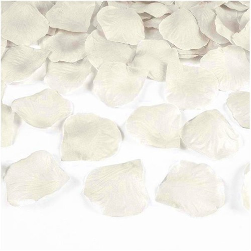 Eleganckie kremowe płatki róż - dekoracja materiałowa 10 g #1