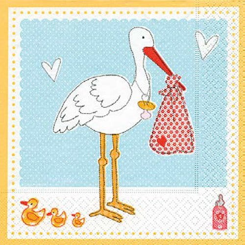 Serwetka 33x33cm - Bocian #1